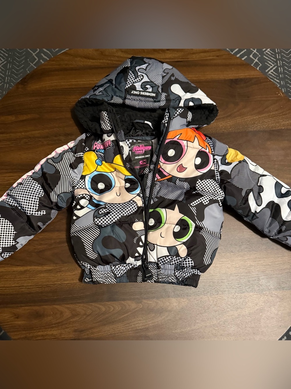Powerpuff girls puffer winter coat